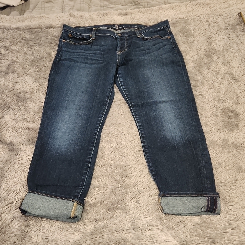 7 For All Mankind Dark Wash "Josephina" Boyfriend Jeans Size 30!